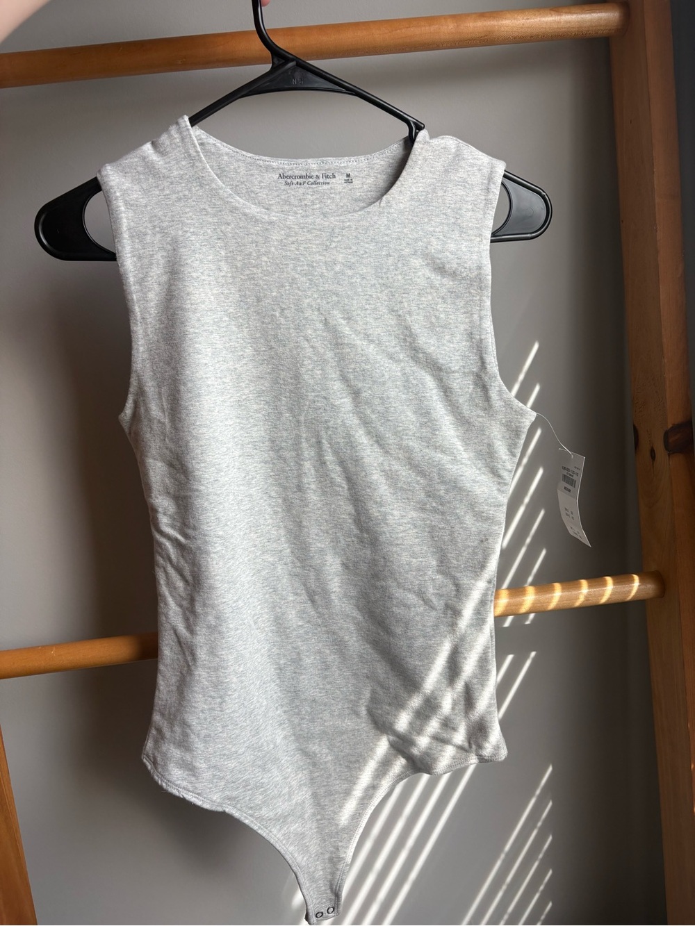 Abercrombie & Fitch Heather Gray Sleeveless Bodysuit